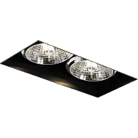QAZQA Moderne inbouwspot zwart GU10 AR70 trimless 2-lichts - Oneon