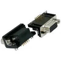 Intronics OEM SHDW15 15 polige High Density D-sub PCB connector male geschikt voor VGA aansluiting