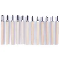 Benson Guts set - hout - hobby - 12 delig - gutsen - stempels maken/hout bewerken