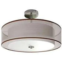 LINDBY Plafondlampe , Pikka, dimbare, Roestbruin, Woonkamer, Stof, Modern