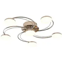 LINDBY Plafondlamp , Rouven, Metallic, Woonkamer, Metaal, Modern