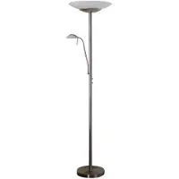 LINDBY LED-uplighter vloerlamp Ragna, dimbaar, Woon-/ Eetkamer, metaal, Modern, LED vloerlamp