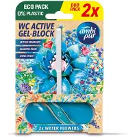 Ambi Pur 2+2 Gratis: Toiletblok Water & Bloemen 2 Stuks