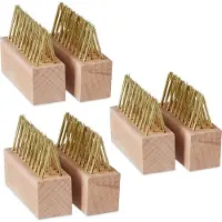 Relaxdays voegenborstel onkruid - set van 6 - zonder steel - onkruidborstel stalen borstel