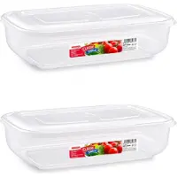 PlasticForte Vershoudbakje - 6x - vriezer en magnetron - 3L - kunststof - mealprep