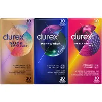 Durex - Nude Extra Lube Condooms 10 Stuks, Pleasure Me Condooms 10 Stuks & Performa Condooms 10 Stuks - Pakket