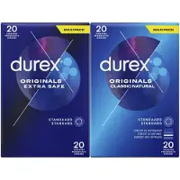 Durex - Extra Safe Condooms 20 Stuks & Classic Natural Condooms 20 Stuks - Pakket