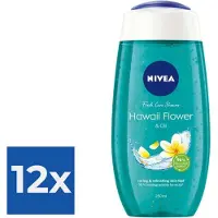 Nivea - Douchegel - Hawaii Bloem & Olie - Verzorgend & Verfrissend - 250 ml - Voordeelverpakking - 12 stuks