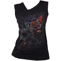 Spiral Top - Burnt Rose - S tot 4XL - voor Vrouwen - zwart - Maat L