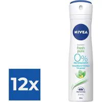 Nivea Deodorant Spray Pure & Natural Jasmine 150 ml - Voordeelverpakking 12 stuks