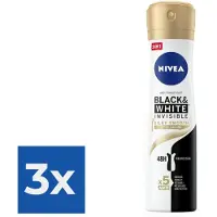 Nivea Deodorant Spray Black & White Silky Smooth 150 ml - Voordeelverpakking 3 stuks