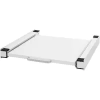 ML-Design Tussenplank Cate uittrekbaar | staal wit 60x60x7 cm badkamermeubels | NADUVI