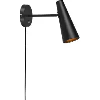 Markslöjd Wandspot Peak, 1-lamp, zwart Peak, zwart, Woon-/ Eetkamer, metaal, Modern, buitenspot