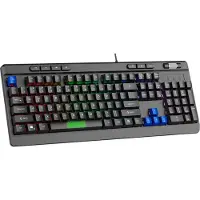 Sparco SPMEMKEYBOARD, bekabeld, USB, membraantoetsen, QWERTY-indeling, RGB-LED-verlichting, zwart