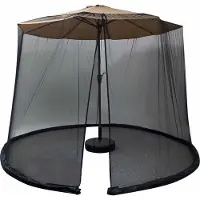 Deconet klamboe Outdoor insectennet voor parasol 300cm, omtrek 950cm, hoogte 230cm