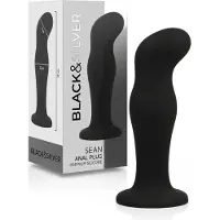 BLACK&SILVER BLACK & SILVER | Black and silver - Sean Premium Silicone Anal Plug Black | Buttplug | Sex Toy for Woman | Sex Toy for Man