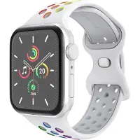 IMoshion Siliconen Sport⁺ bandje voor de Apple Watch | 38/40/41/42 mm - Maat S/M - White Rainbow