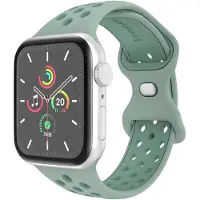 IMoshion Siliconen Sport⁺ bandje voor de Apple Watch | 44/45/46/49 mm - Maat S/M - Light Green & Green