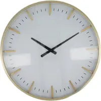 Dijk Natural Collections DKNC - Klok Marbella - Metaal - 50x50x5.5cm - Wit