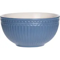 Excellent houseware Soepkommen/serveer schaaltjes - Roman Style - keramiek - D14 x H7 cm - nacht blauw - Stapelbaar