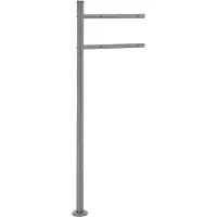 ML-Design Brievenbusstandaard Carter | staal zilverkleurig 42x120x10 cm brievenbussen | NADUVI