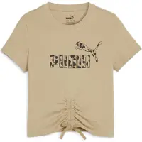 Puma T-shirt zand Beige Jongens/Meisjes Katoen Ronde hals Logo - maat 164