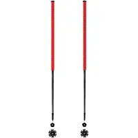 Les batons d'Alain - Skistokken - Cerise voor Unisex van Wol - Maat 135 cm - Rood