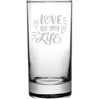 Fusion Gegraveerde longdrinkglas 28,5cl Love of my life - valentijnsdag - valentijn