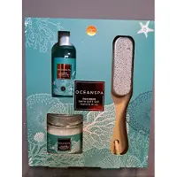 Accentra geschenk set ocean spa fresh breeze bath gift set - douche gel - zee zout zcrub - puimsteen -