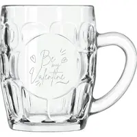 Libbey Gegraveerde Bierpul 55cl Be my valentine - valentijnsdag - valentijn