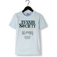 Vingino T-shirt met tekst lichtblauw Jongens Katoen Ronde hals Tekst - maat 176
