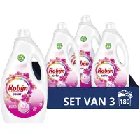 Robijn Vloeibaar Wasmiddel Color Pink Sensation 60 Wasbeurten - 3 x 3 liter - Voordeelverpakking