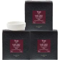 Dammann Frères Dammann 3 x Earl grey 50 cristal zakjes D1877 - Zwarte Earl Grey 150 zakjes - Zwarte thee met bergamot - Gratis theetip