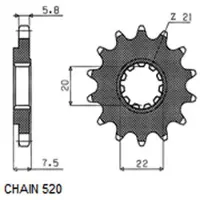 Sunstar 312-12 Kettingwiel