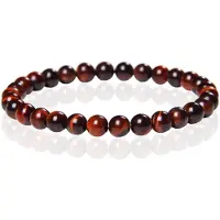 Memphis 6mm Natuursteen Armband - Red Tiger Eye