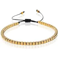 LGT JWLS Dames Armband - 4mm Cube Goudkleurig