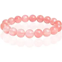 Memphis Natuursteen Armband 10mm - Watermelon Crystal