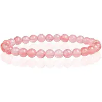 Memphis 6mm Natuursteen Armband - Watermelon Crystal