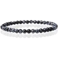 Memphis Natuursteen Armband - 4mm Snowflake