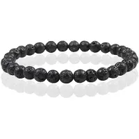 Memphis 6mm Natuursteen Armband - Lava