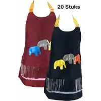 Benza 20 x Kinder Hobby schort- klieder en knutselschort - 55 x 56 cm - 4 t/m 9 jaar