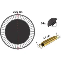 Magic Circle Pro Springmat Trampoline Rond 300 - 305 cm