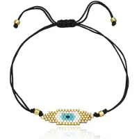 LGT JWLS Dames Armband met Evil Eye van Miyuki Kralen - Light