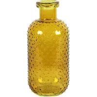 Tom vaas Missy 11 x 24,5 cm glas mosterdgeel