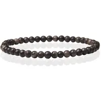 Memphis Natuursteen Armband - 4mm Black Malachite