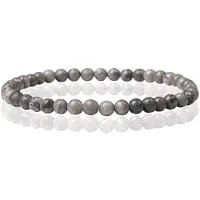 Memphis Natuursteen Armband - 4mm Map Stone