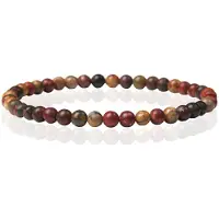 Memphis Natuursteen Armband - 4mm Flower Agate