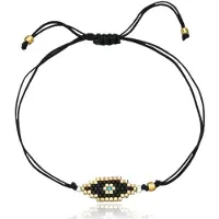 LGT JWLS Dames Armband met Evil Eye van Miyuki Kralen - Dark