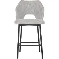 MUST Living Bloom barkruk polyester polaris lichtgrijs 54x57x100cm