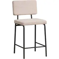 Naber GmbH (Tablon) Scandinavische barkruk Espen beige gerecyclede stof 64-77 cm